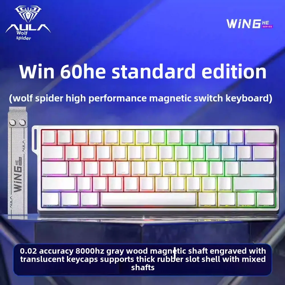 AULA WIN60 WIN68 magnetic axis mechanical keyboard gaming 8000HZ RGB fast response 0.02mm accuracy customization highperformance