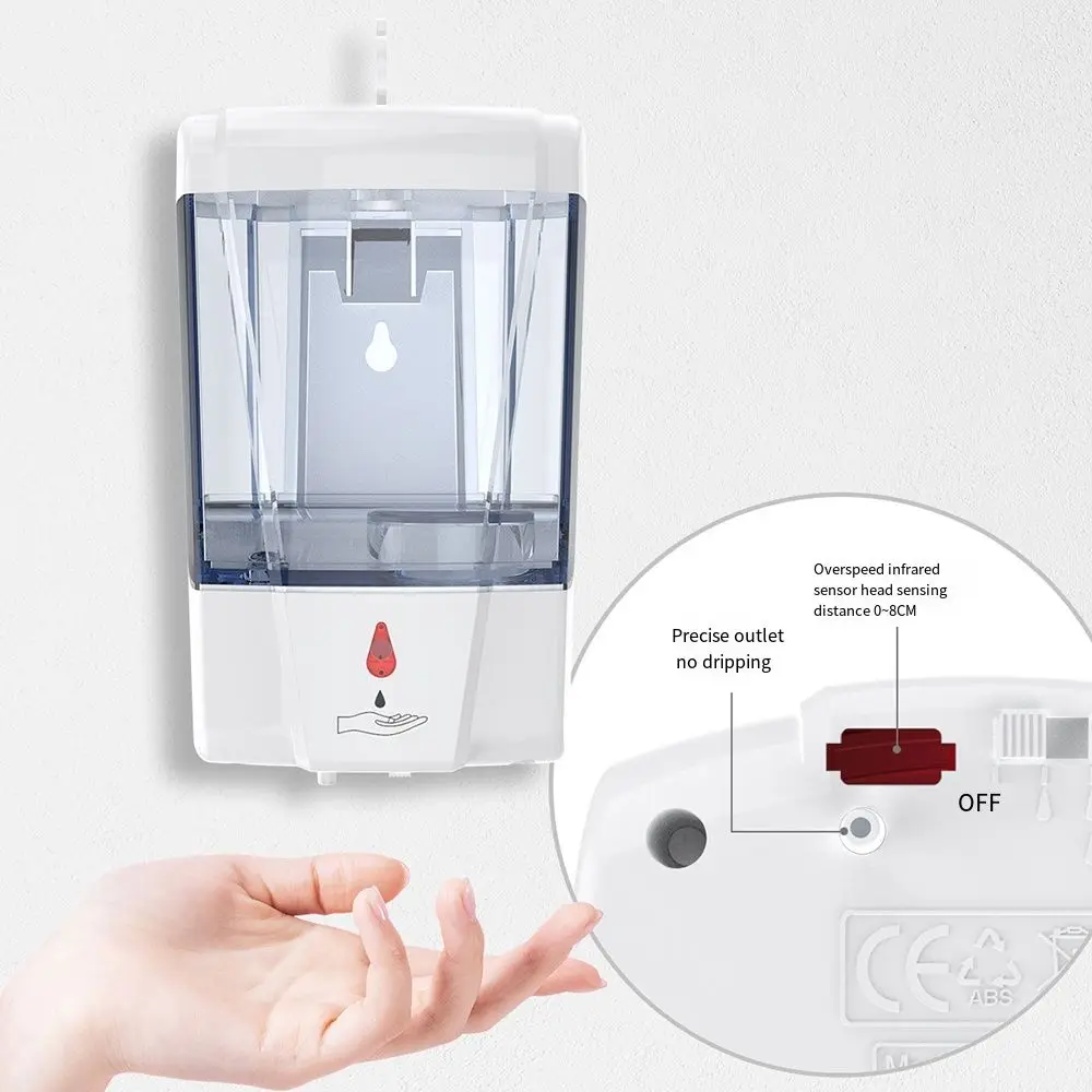 

700ML Automatic Liquid Soap Dispenser Spray/lotion Bottle Touchless Hand Soap Dispenser Easy To Use Multifunctional
