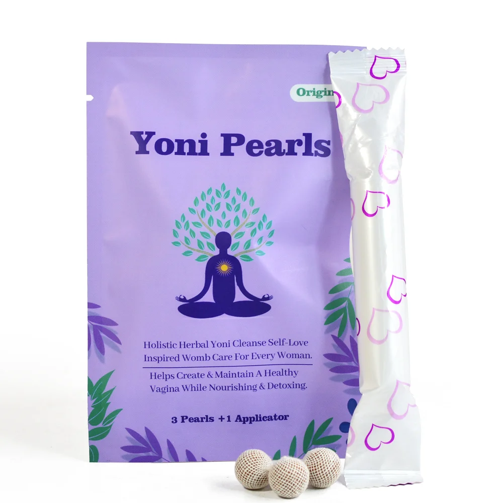 

Original Yoni Detox Pearls With Applicator Vaginal Itching Odor Yeast Infection BV Fibroid Womb Tampons Women Period Cramps