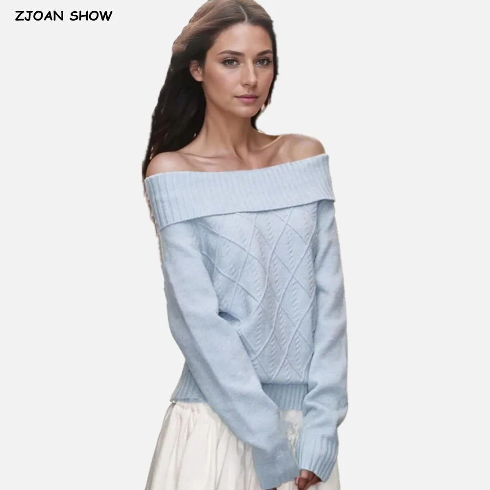 

Новый весенне-осенний модный вязаный пуловер в рубчик с разрезом на плечах, свитер для женщин, трикотажный джемпер с длинными рукавами, 5 цветов