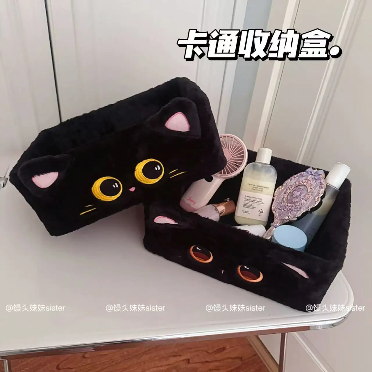 

Милая плюшевая корзина-кошка для хранения, игрушка-косметичка, книжная подставка, очень мягкий подарок для детей