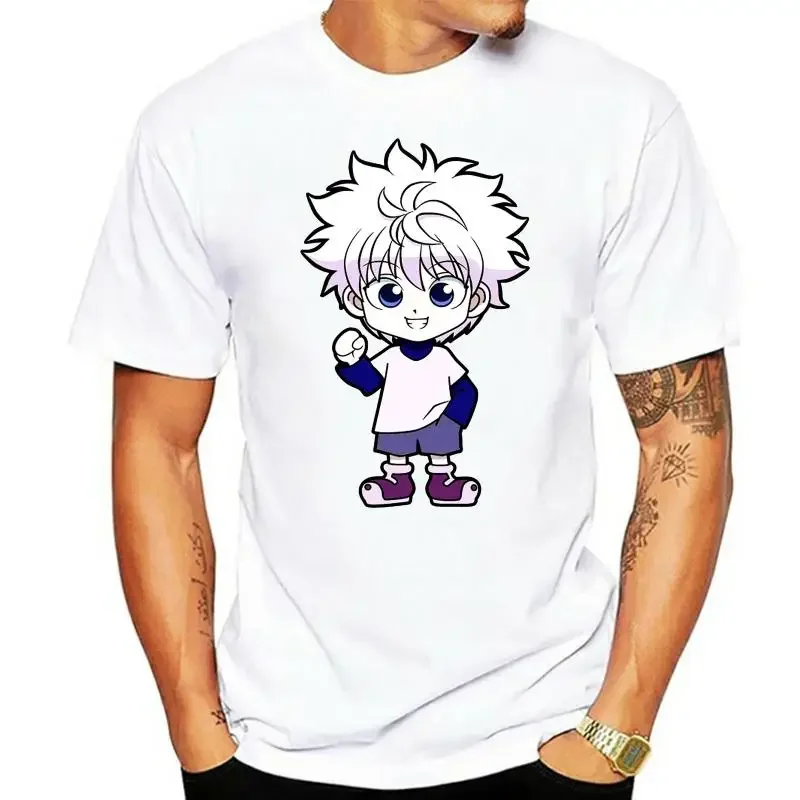 T-shirt Top  Hunter X Hunter Anime Killua Zoldyck Design High quality printing Hipster Tops Customize Printed Short Sleeve