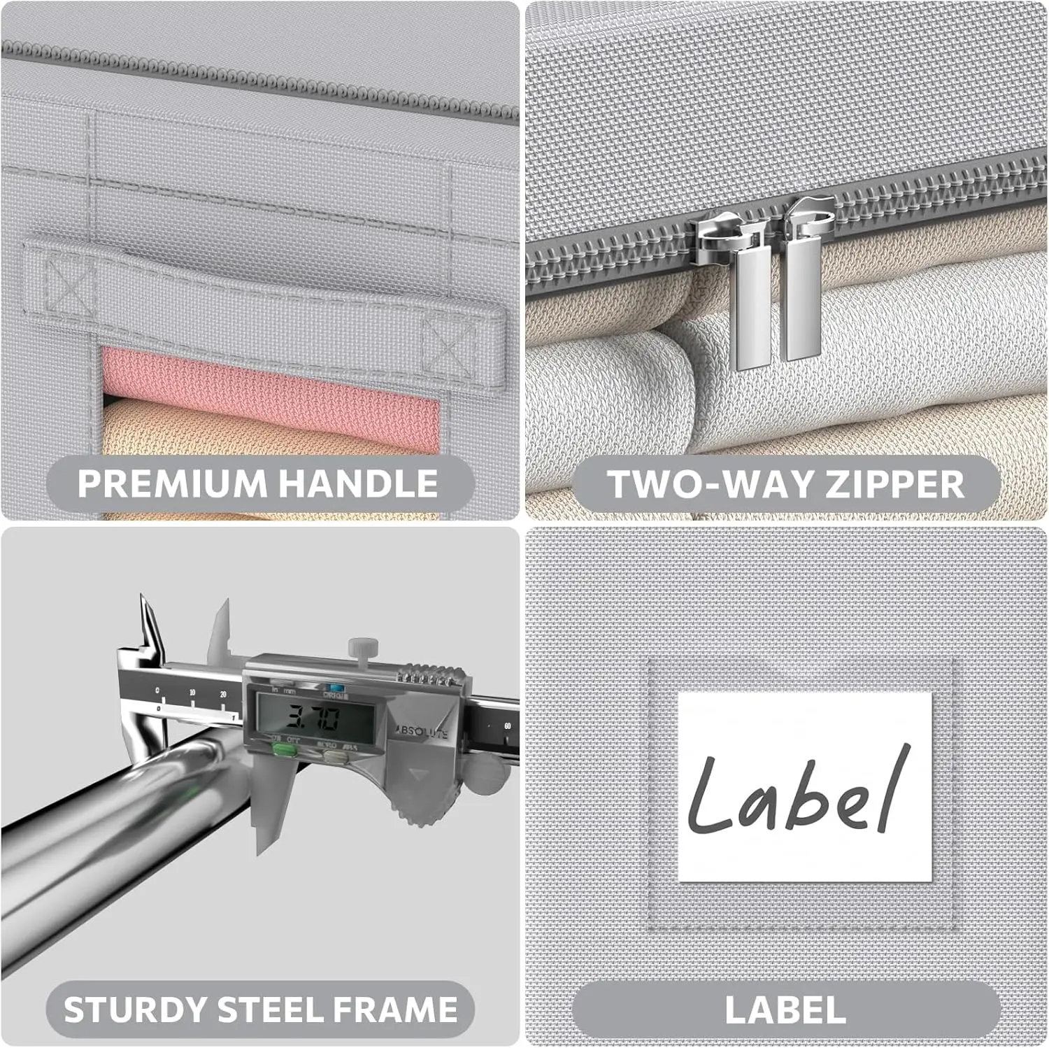 Складной ящик для хранения из 3 штук с прозрачным окном, органайзер большой емкости для одежды и дома