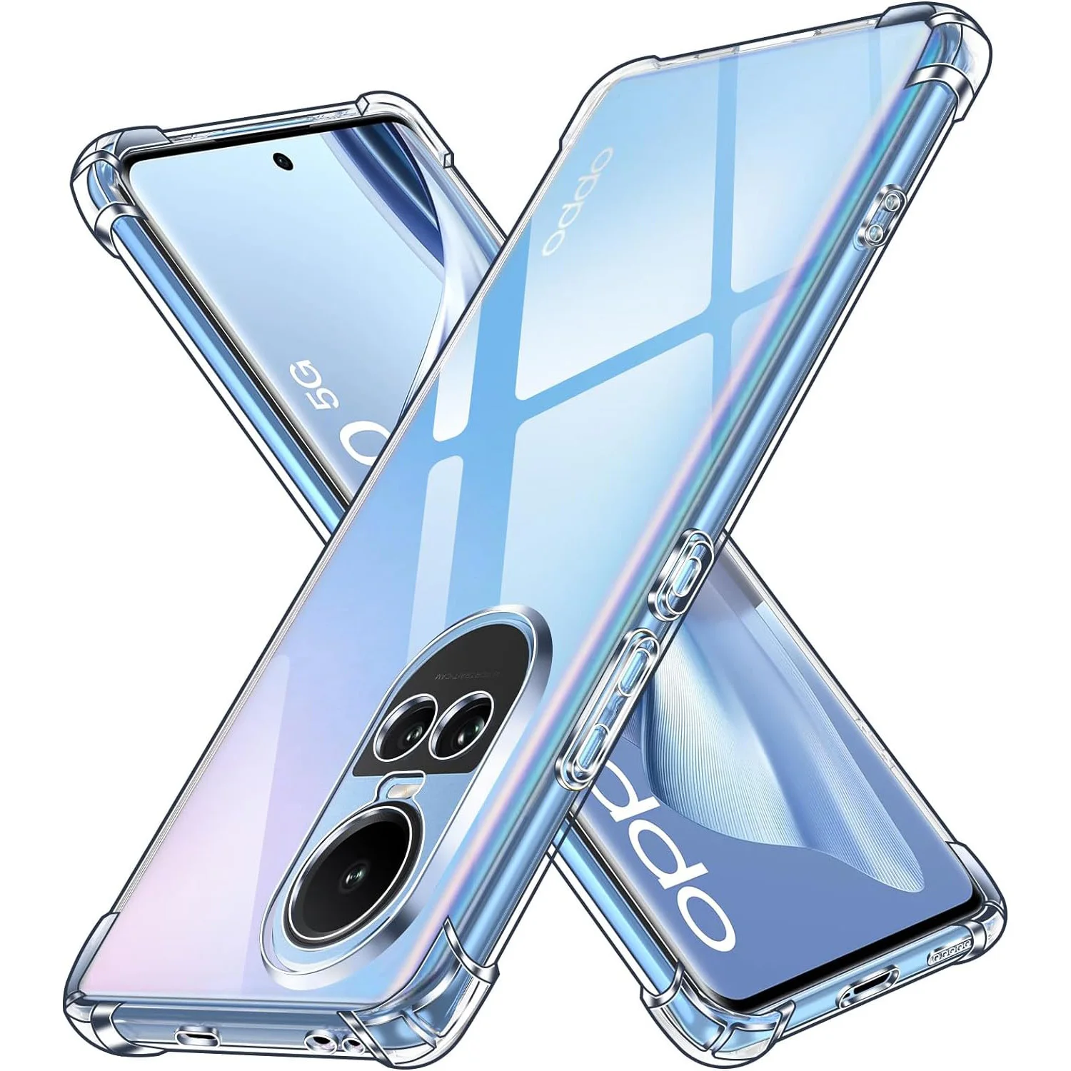 Shockproof Clear Silicone Soft Back Case for Oppo Reno 10 5G 10 Pro 5G 8T 8Z 7 4G 7 Lite 6 5 Lite 5 4G 8 Lite 5G Coque