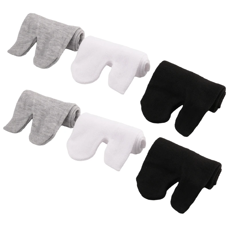 【¡¡Favorito del comprador!】3 pares de sandalias tipo chanclas tipo kimono japonés con punta dividida Tabi Ninja Geta Zori calcetines blanco + negro + gris