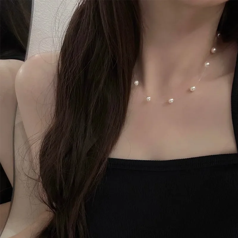 

Dainty Heart Necklace S925 Sterling Silver Adjustable Pearl Star Pendant Chain for Women Minimalist Layering Jewelry Gift