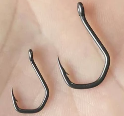 50PCS PTFE Coating Carp Fishing Hook Jig Head Yn Carp Hooks High Carbon Steel Curve Shank Barbed Fishhook Chod Hair Rigs Hooks