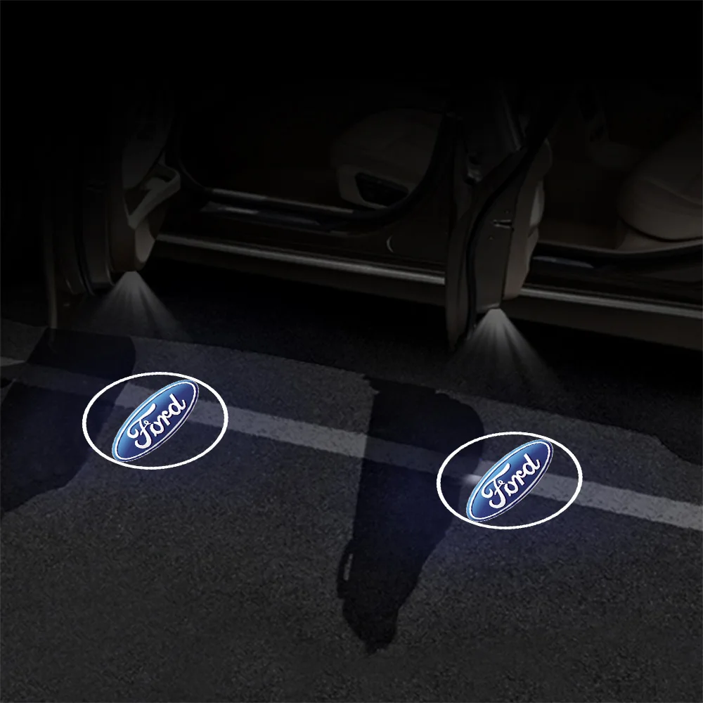 1pcs Car LED Car Door Projector Lamp Laser Welcome Courtesy Lights Decoration For Ford Focus MK2 Ranger Fiesta MAX Mustang Kuga