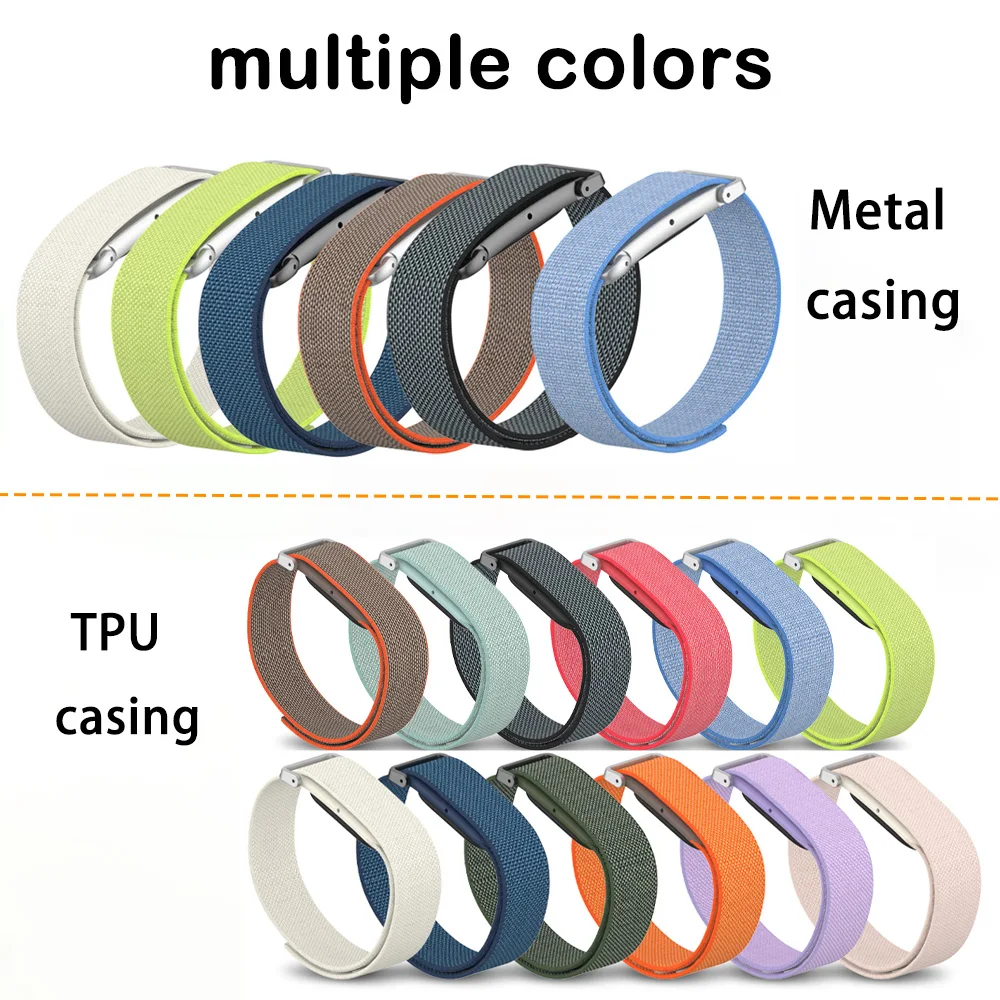 Woven Nylon Wristband for Google Fitbit Air Breathable Wear‑Resistant Comfort Replacement Wrist Accessory for Google Fitbit Air