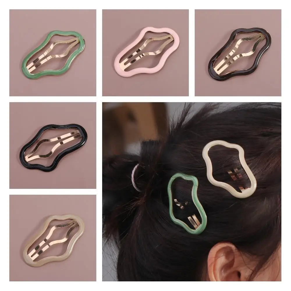 甘い幾何学的な雲 Bb クリップ金属中空雲ヘアクリップ韓国スタイルのヘアピン子供のための中空金属ヘアピン子供