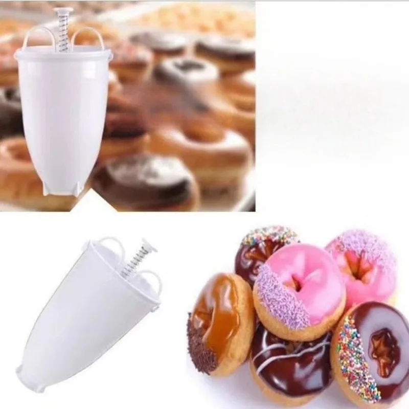 Donut-Maker, Donut-Form, einfach, schnell, manueller Waffelspender, Donut-Maschine, Waffel, Kunststoff, leicht, Frittieren