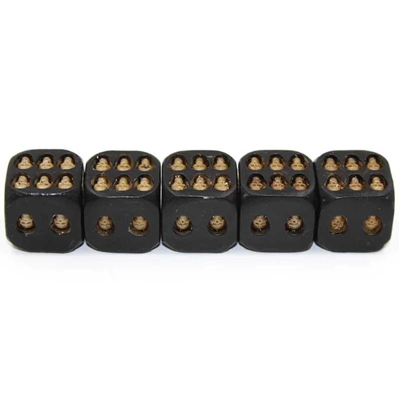 Skull Dice 5-piece set black antique party casual game toy chess bar dice handmade resin