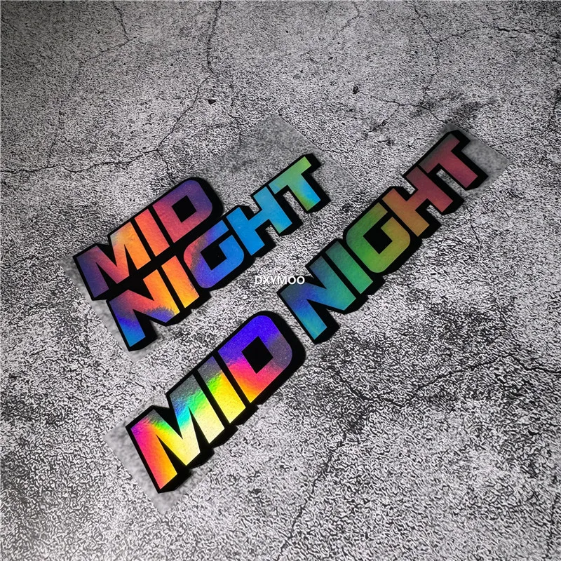 

Автомобильная наклейка, виниловое украшение для MIDNIGHT, чехол для ноутбука, компьютера, багажника, кузова грузовика, треугольные наклейки на окна, лазерные