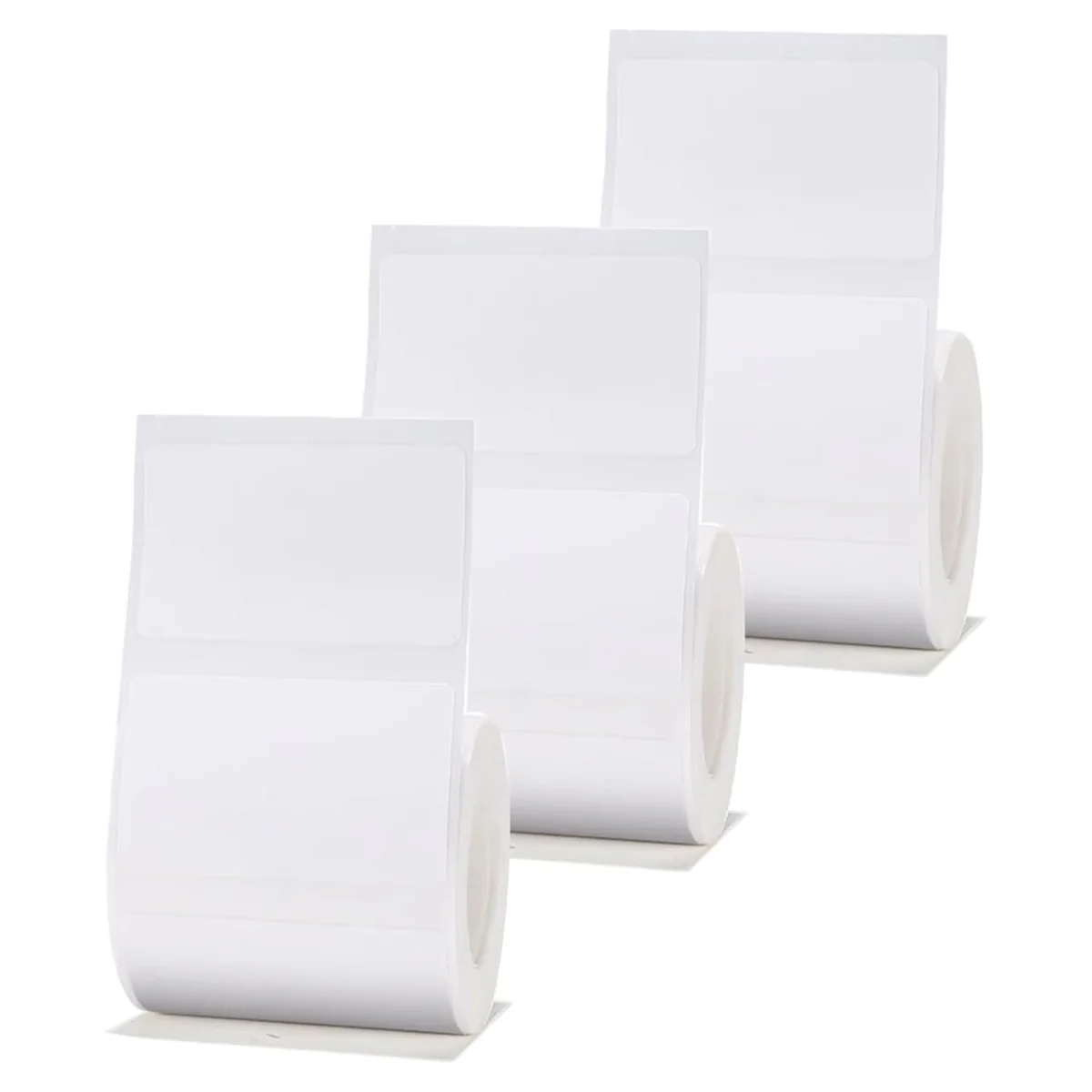 3 Rolls White Label Paper White 50x30mm Compatible for B1 B21 B3S Label Maker Waterproof, Self-Adhesive Label Paper