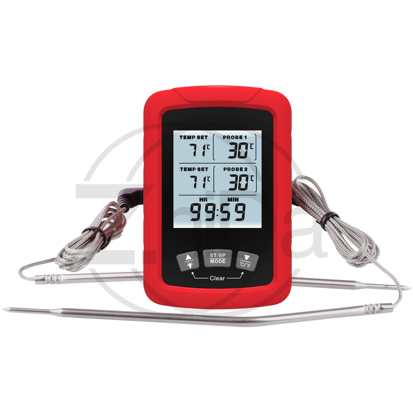 Large Screen Dual Probe Food Thermometer, Instant Read Meat Thermometer For Kitchen Oven Baking BBQ Cooking