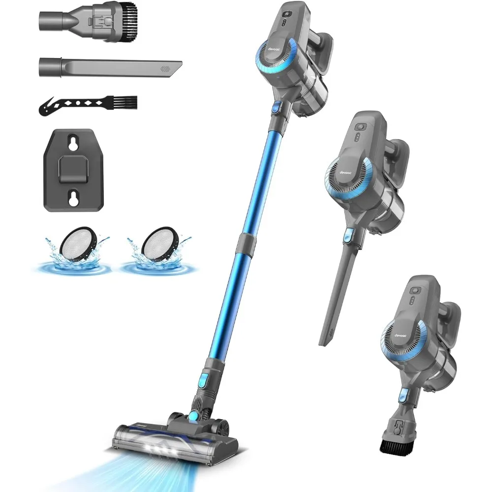 

Cordless Vacuum Cleaner, 6 in 1 Ultra-Lightweight Stick Vacuum, 2200mAh Battery Up to 40mins Runtime