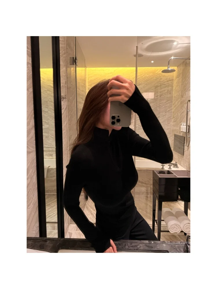 

MBNLFLeort Forest System 00 Wool High Ne Women's Knitted Sweater Base Layer Autumn Faion Ladies' Premium Clothing