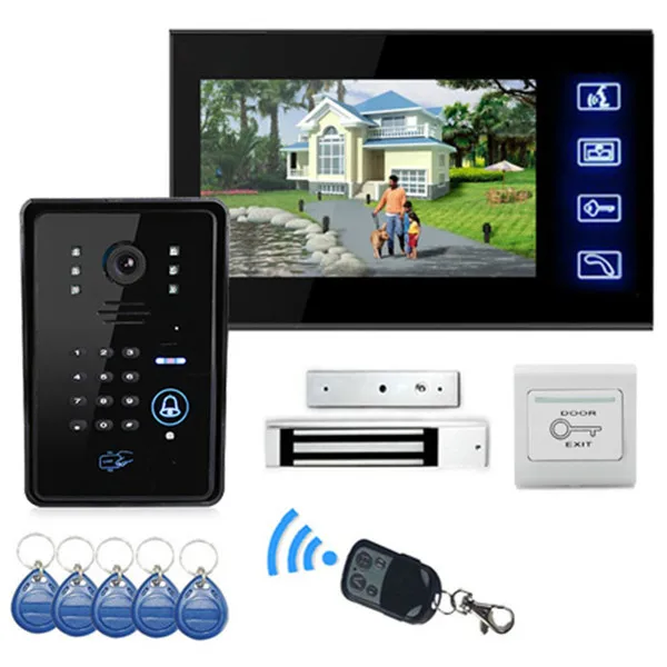 

Hot 7 Inch Touch Screen Video Intercom Door Phone For Villa And Single House