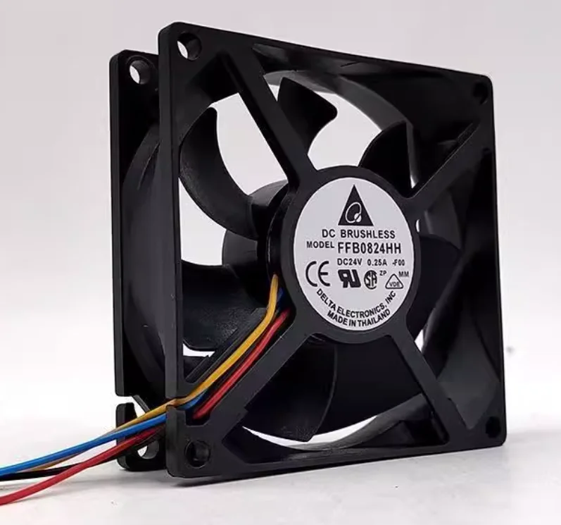 

Delta Electronics FFB0824HH DC 24 В 0,25 А 80x80x25 мм 4-проводной охлаждающий вентилятор для сервера