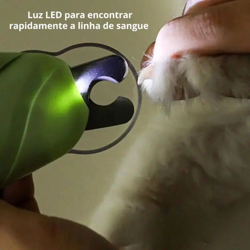 Pet Nail Clippers With LED Light Anti Splash Cover Nail File For Grooming Cats Dogs At Home