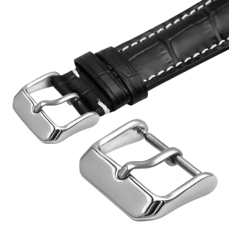 Stainless Steel Metal Watch Band Buckle 10 12 14 16 18 20 22mm Watchband Strap Silver Black Gold Clasp Accessories