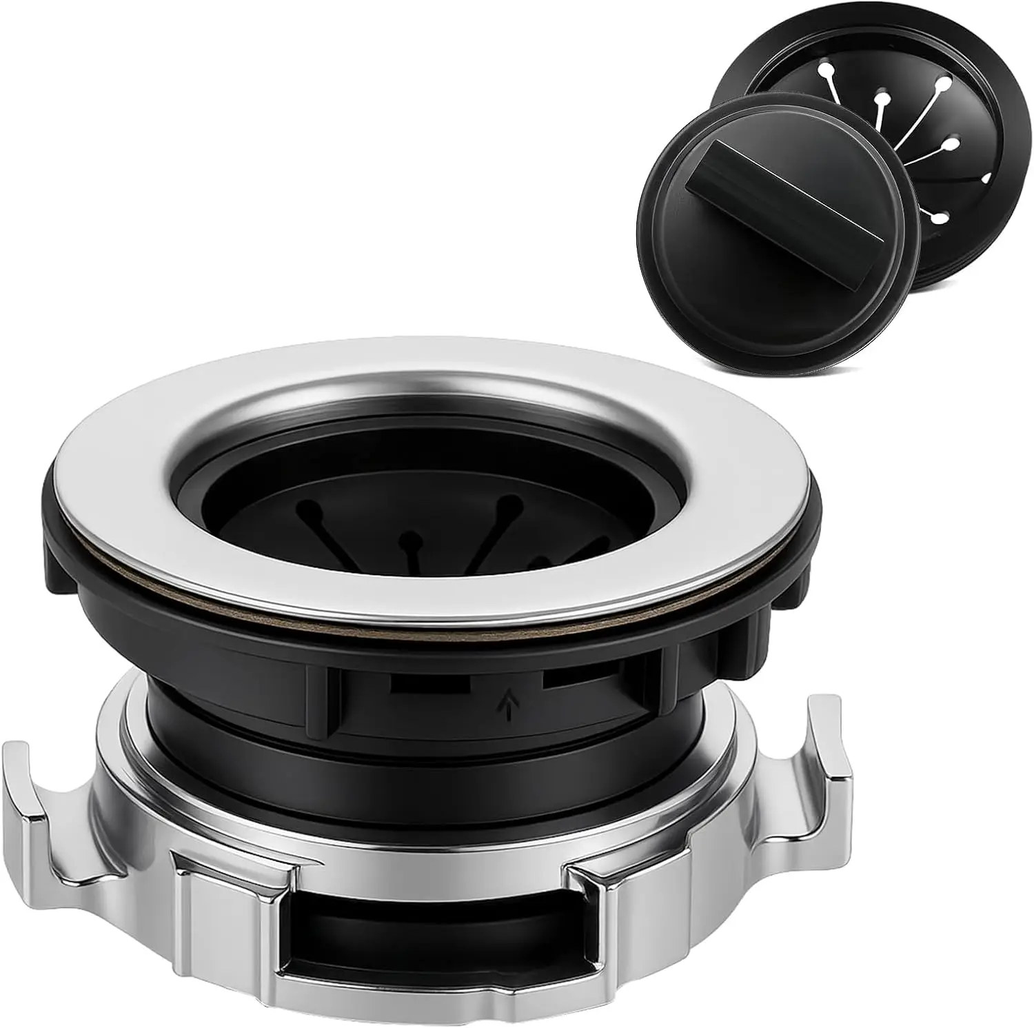 Garbage Disposal Sink Flange Kit, Stainless Steel Kitchen Sink Drain Assembly for Garbage Disposal for 3 1/2 Inch Standa