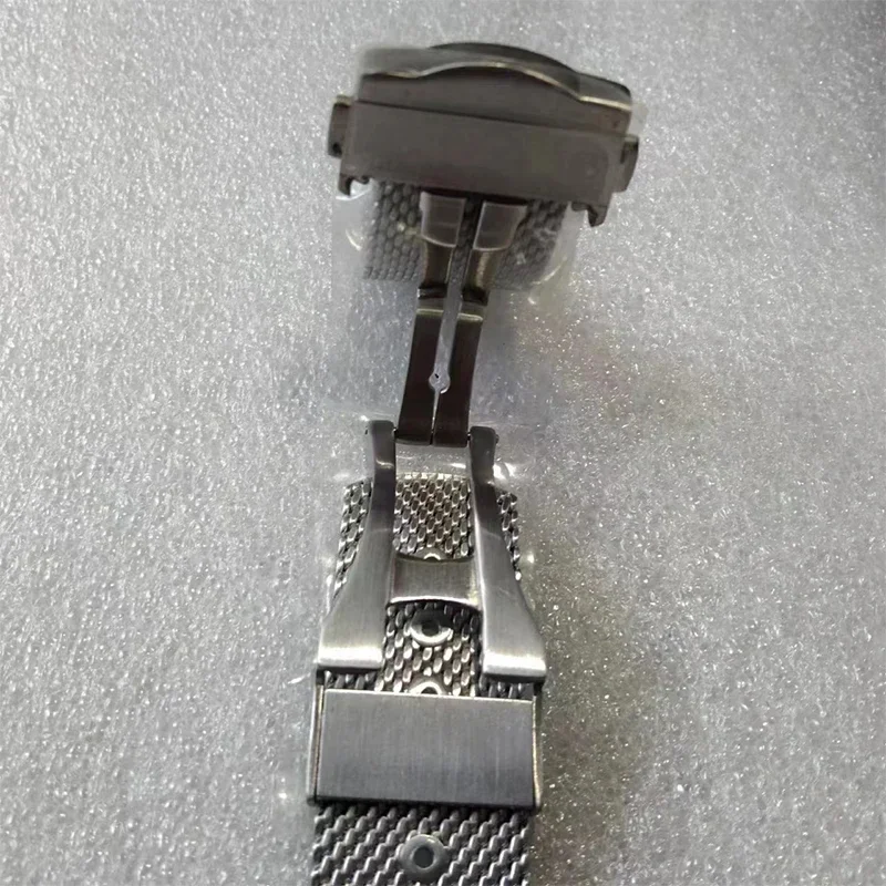 Milan stalowa siatka antyalergiczny pasek do zegarka dla Omega 007 Seahorse 300 Observatory 20mm Breitling wymień uniwersalny pasek do zegarka