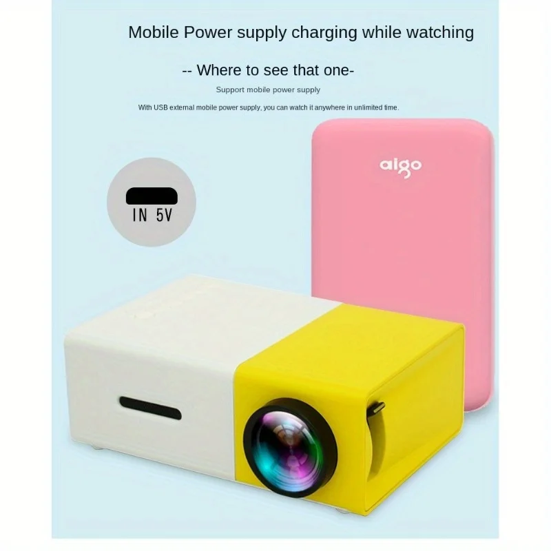 Mini Projetor Sem Fio, Perfeito para Entretenimento Doméstico e Apresentação