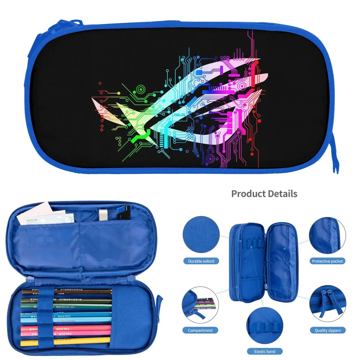 Пеналы Asus Rog для студентов, подарки, коробка для ручек, сумка для карандашей, большой пенал для хранения, держатель для ручек