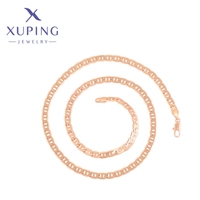 Xuping Jewelry New Exquisite Fashion Style Circular Rose Gold Color Chains Necklace for Women Men Christmas Party Gift A00914980
