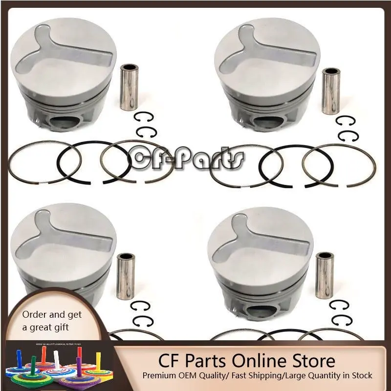 New 4 Sets STD Piston Kit With Ring 12010-63G01 Fit For Nissan TD42 TD27 Engine 96MM