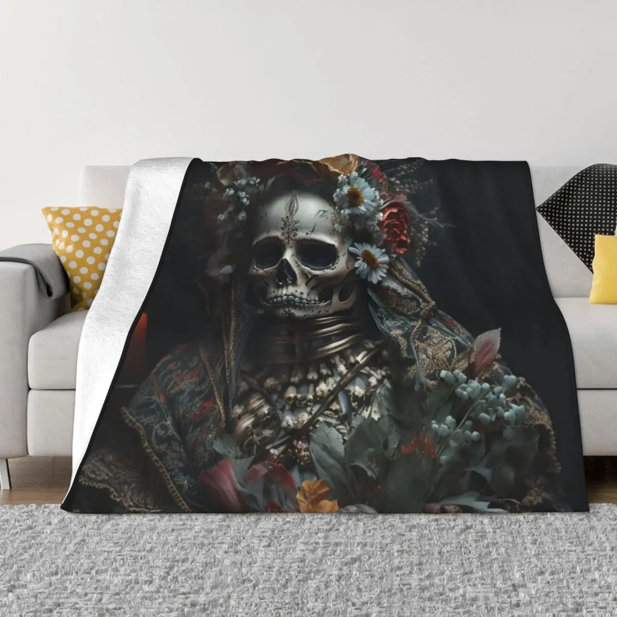 

Santa Muerte 002090 warm Bed Blanket print blanket Blankets & Throws Home And Decoration Throw Blanket