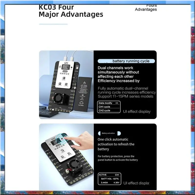 

Top Deals I2C Battery Charge Repair Instrument Battery Reader And Repairer Attery Bottom-Level Read, Write