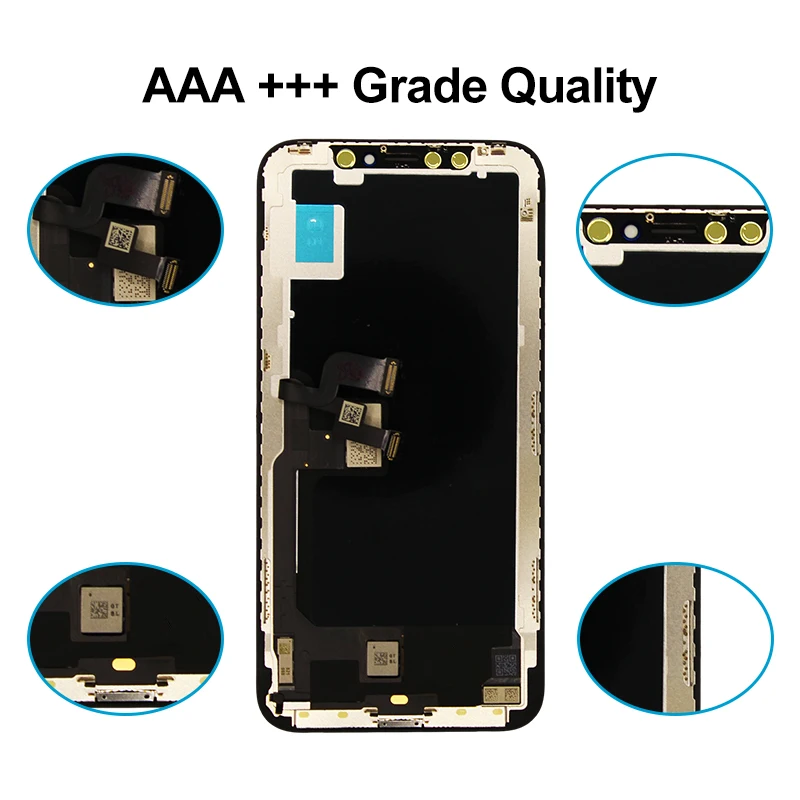 AAA+ OLED For iPhone X XR XS Max LCD Touch Screen Digitizer For iPhone 11 12 Pro Max 13 LCD Display No Dead Pixel  Assembly