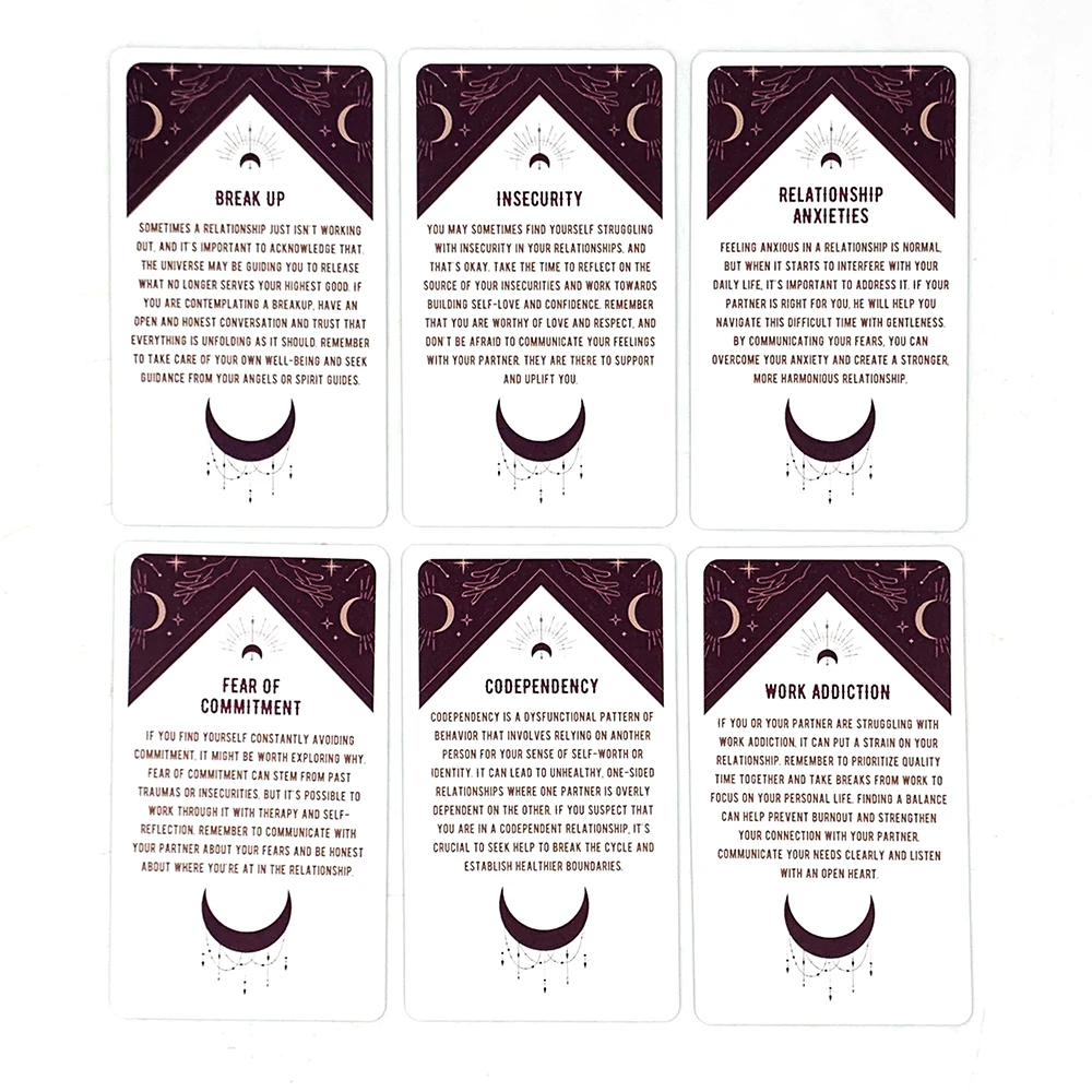 54 قطعة من بطاقات أوراكل العرافة أخبر الحب والعلاقة لعبة اللوحة لعبة الذكرى السنوية ألعاب الهالوين وعيد الميلاد #4