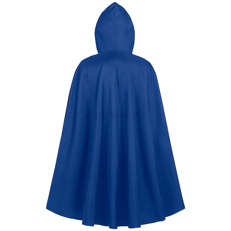 Erwachsene Männer Mittelalter Vintage Cosplay Kapuzenumhang Dicker Hirsch Wildleder Single Button Umhang Solide Halloween Dress Up Mäntel