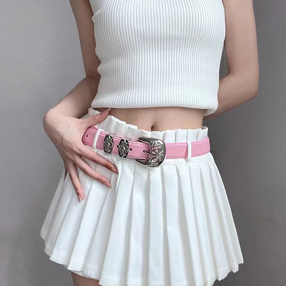 Luxury Brand Pu Leather Belt For Women Men Designer Alloy Buckle Waist Strap Female Jeans Trouser Dress Waistband