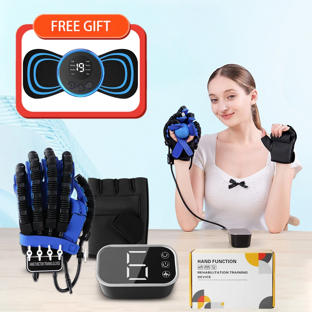 

Rehabilitation Robot Gloves Finger Exercise Stroke Hand Brace Hemiplegia Recovery Splint Hand Glove Mobility Training Equipment