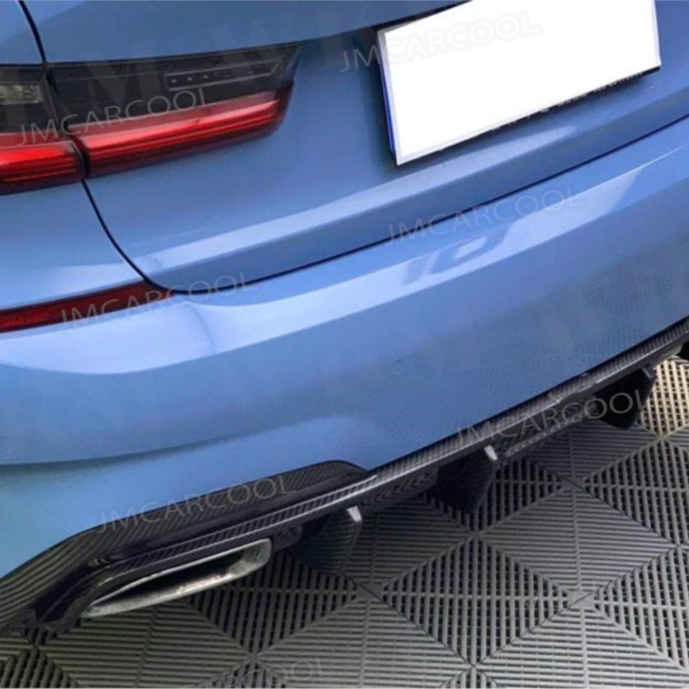 

Спойлер-диффузор из сухого карбона для заднего бампера BMW 3 серии G20 2019-2020, защита заднего бампера, стайлинг автомобиля