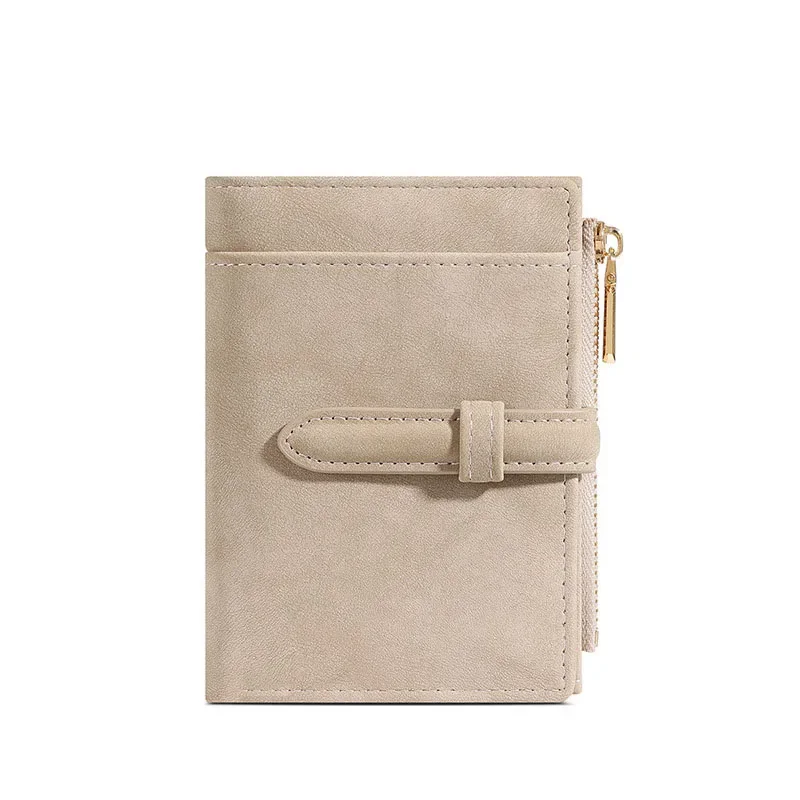 Women's Short Wallet with 8 Card Slots & Zipper Coin Pocket - Blocking Multi-Function Purse (New Design) cartera mujer