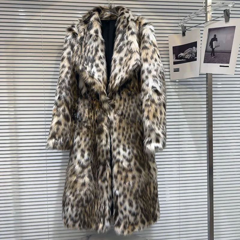 Solid Color Fashion Warm Coat Fur Coat 2025 New Winter Warm High-Quality Temperament Leisure Elegant Lapel Women's Fur Coat H581