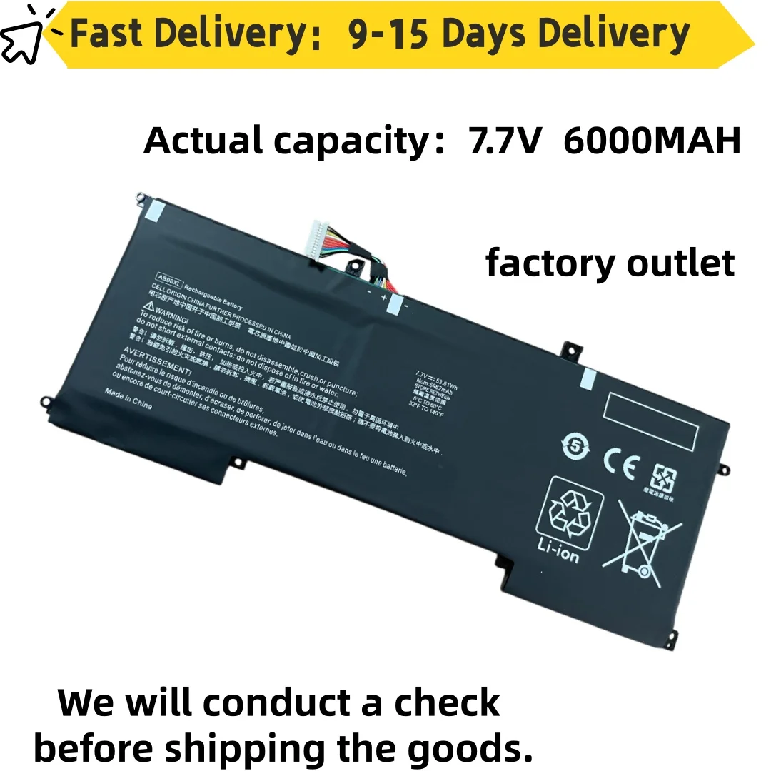 Newly designed battery suitable for HP ENVY 13-AD1XX, AD112TU, AD0XX, TPN-I128, HSTNN-DB8C  AB06XL notebook computers