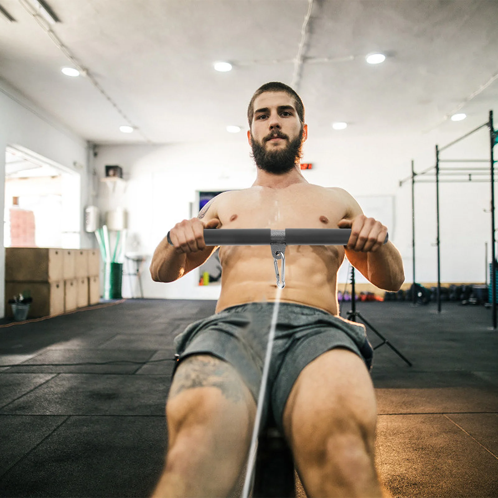 Barra de gimnasio de Cable recto hacia abajo, accesorios de entrenamiento, polea, tríceps