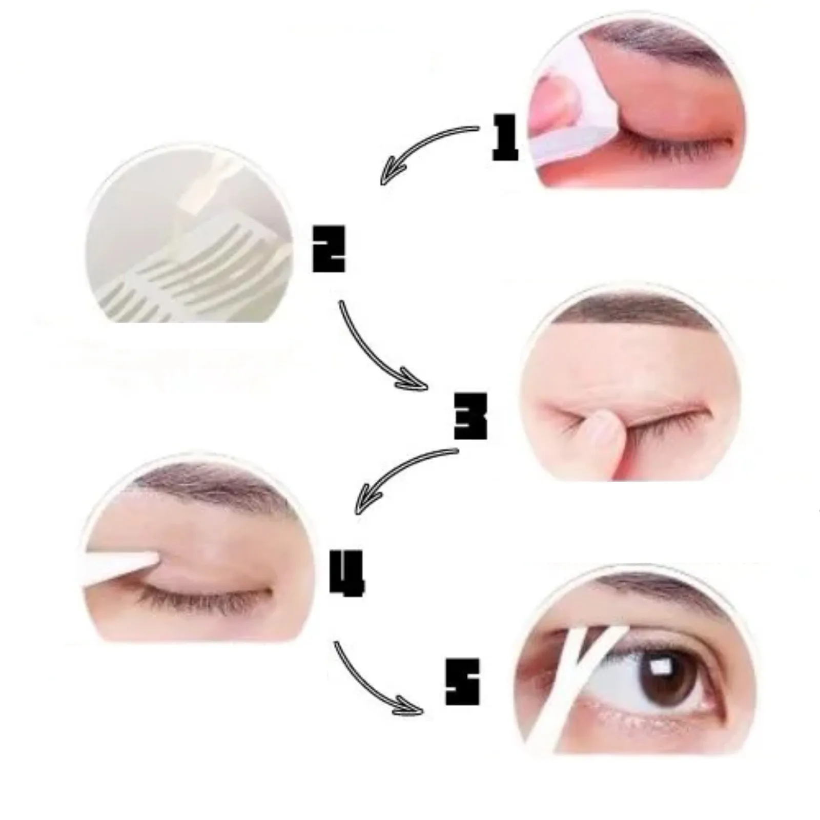 الطبيعية غير مرئية مزدوجة الجفن ملصقات أضعاف الجفن المشارب أشرطة الجفن رفع العين واضح البيج اللون عيون كبيرة النساء أدوات التجميل #3