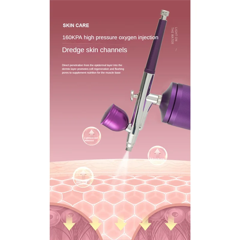 ABRG-エアブラシキットコンプレッサーエアブラシハンドヘルド充電式ネイルエアブラシマシン塗装モデルメイクアップケーキ装飾