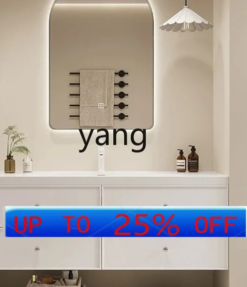 

LMM Stone Plate Seamless Whole Washbin Light Luxury Oak Bathroom Cabinet Cream Style Bathroom Wash Washstand