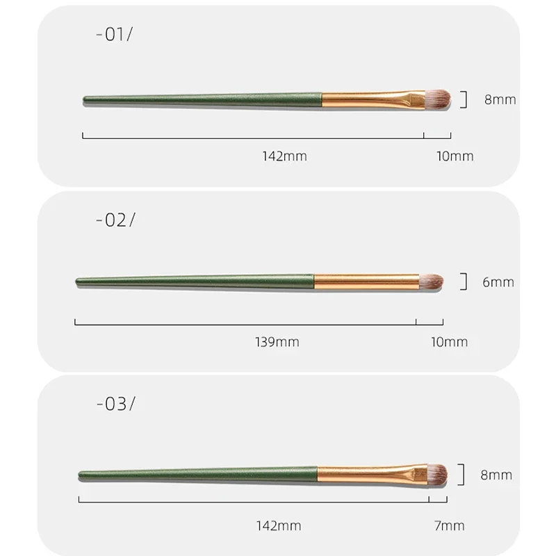 3Pcs/set Pro Makeup Cosmetics Brushes EyeShadows Blending Smudge Brush Makeup Brush Eye Liner Lying Silkworm Brush Beauty Tools