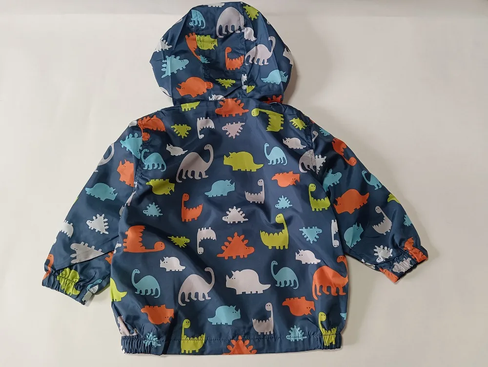 Primavera autunno nuova giacca per bambini per ragazzi vestiti stampa completa dinosauri abbigliamento per bambini sottile