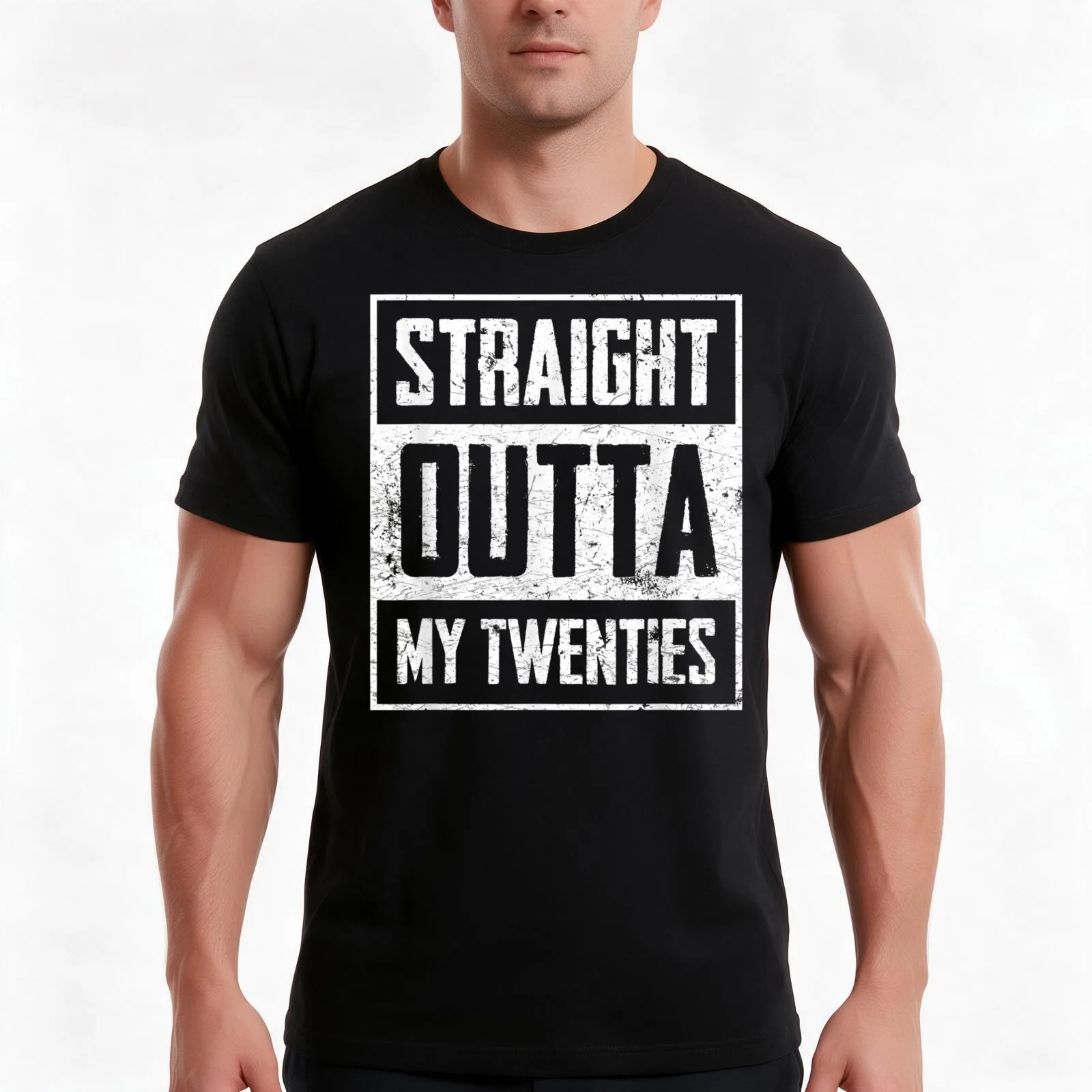 Straight Outta My Twenties Funny Thirty Birthday T-Shirt, Summer Casual Cotton Tee, Oversized Streetwear Tops, Unisex Men Women