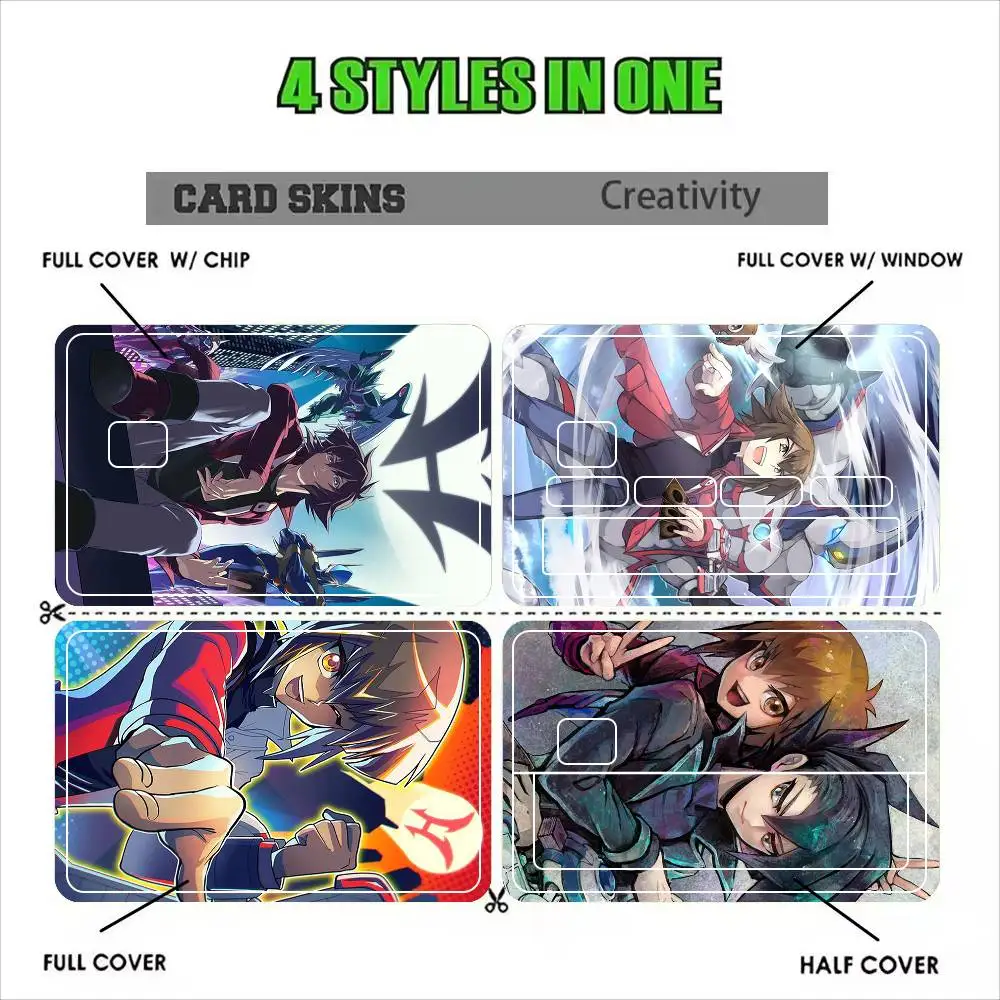 Jaden Yuki Yu-Gi-Oh! GX   Sticker Film Tape Skin for Credit Card Debit Card Waterproof Stickers